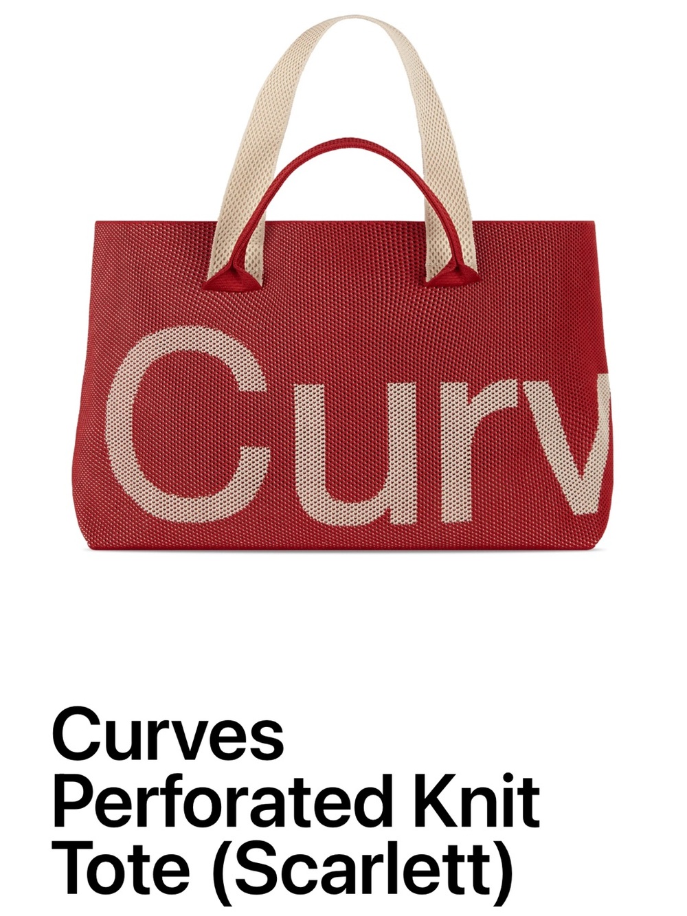 Curves by sean brown red 
 Graphic Tote Bag - Women Bags